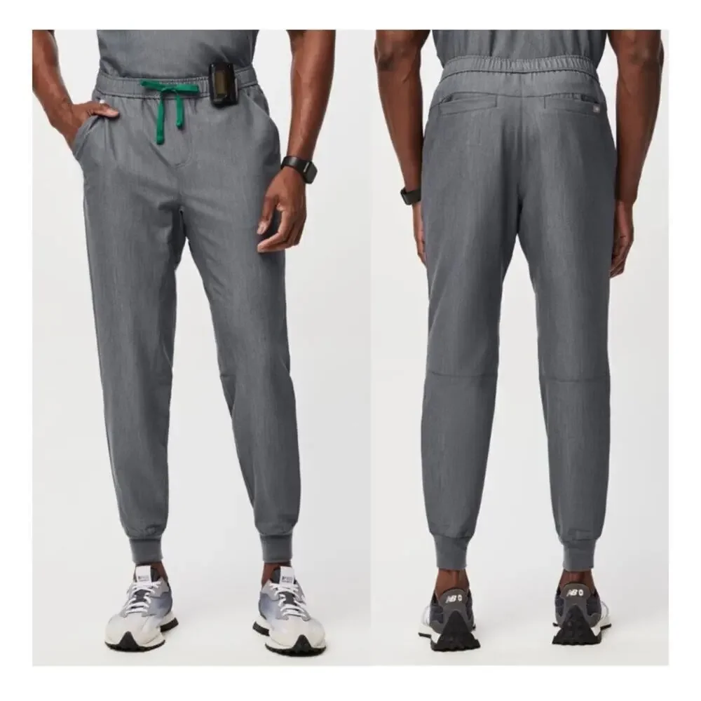 Figs Tansen Jogger Scrub Pants Men’s Gray Green Drawstring Size L MXXSW2004